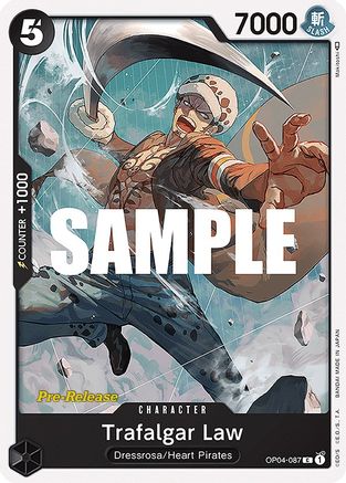 Trafalgar Law (OP04-087) - Kingdoms of Intrigue Pre-Release Cards | Grognard Games
