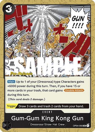 Gum-Gum King Kong Gun (OP04-093) - Kingdoms of Intrigue Pre-Release Cards | Grognard Games