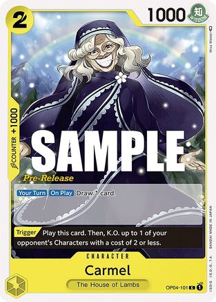 Carmel (OP04-101) - Kingdoms of Intrigue Pre-Release Cards | Grognard Games