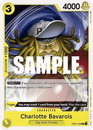 Charlotte Bavarois (OP04-106) - Kingdoms of Intrigue Pre-Release Cards | Grognard Games