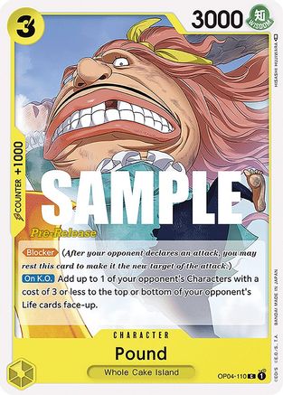 Pound (OP04-110) - Kingdoms of Intrigue Pre-Release Cards | Grognard Games