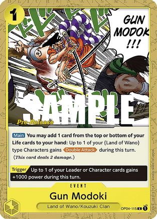 Gun Modoki (OP04-115) - Kingdoms of Intrigue Pre-Release Cards | Grognard Games