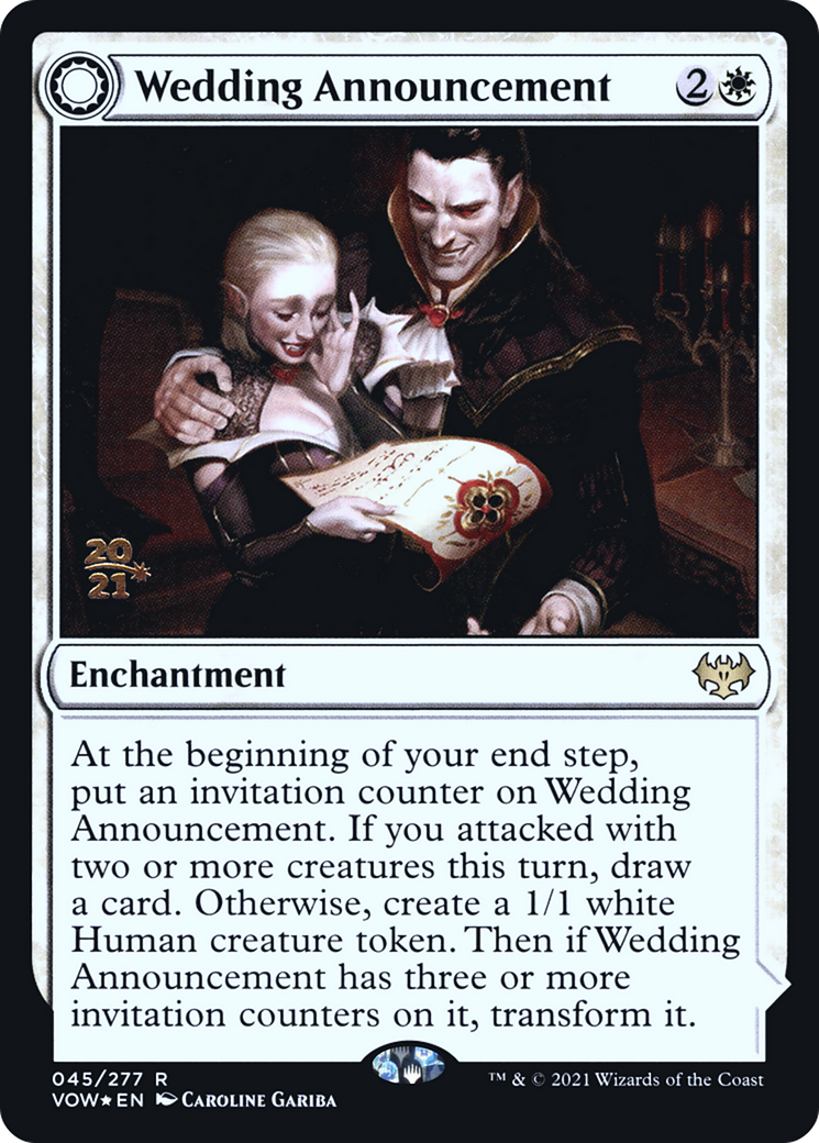 Wedding Announcement // Wedding Festivity [Innistrad: Crimson Vow Prerelease Promos] | Grognard Games