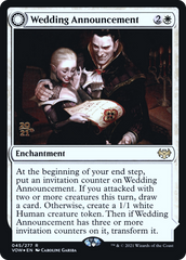 Wedding Announcement // Wedding Festivity [Innistrad: Crimson Vow Prerelease Promos] | Grognard Games
