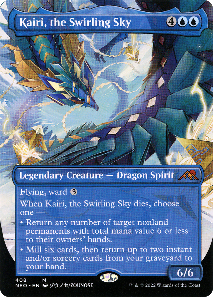 Kairi, the Swirling Sky (Borderless Alternate Art) [Kamigawa: Neon Dynasty] | Grognard Games