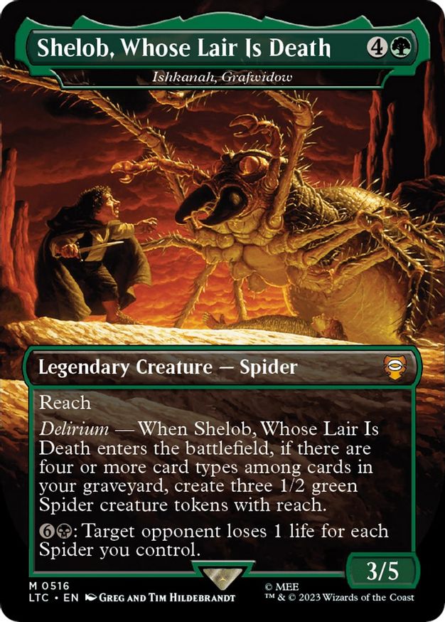 Shelob, Whose Lair Is Death - Ishkanah, Grafwidow (Borderless) [The Lord of the Rings: Tales of Middle-Earth Commander] | Grognard Games