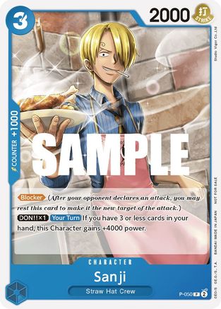 Sanji (Sealed Battle Kit Vol. 1) (P-050) - One Piece Promotion Cards | Grognard Games