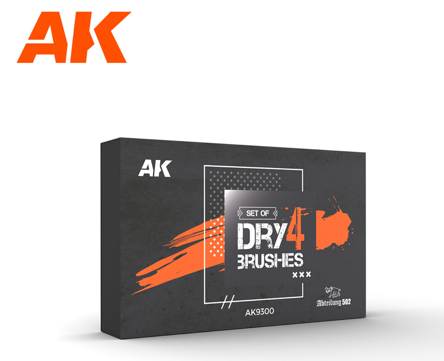AK interactive Set of 4 Dry Brushes | Grognard Games