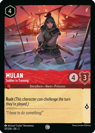 Mulan - Soldier in Training (117/204) [Rise of the Floodborn] | Grognard Games