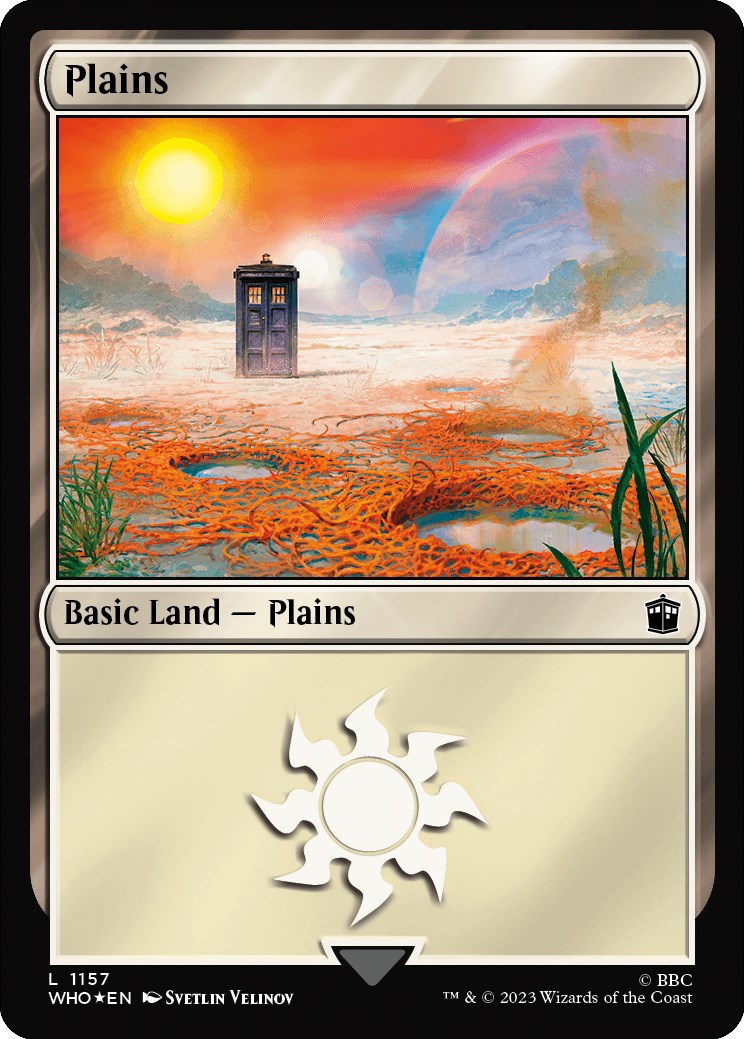 Plains (1157) (Surge Foil) [Doctor Who] | Grognard Games