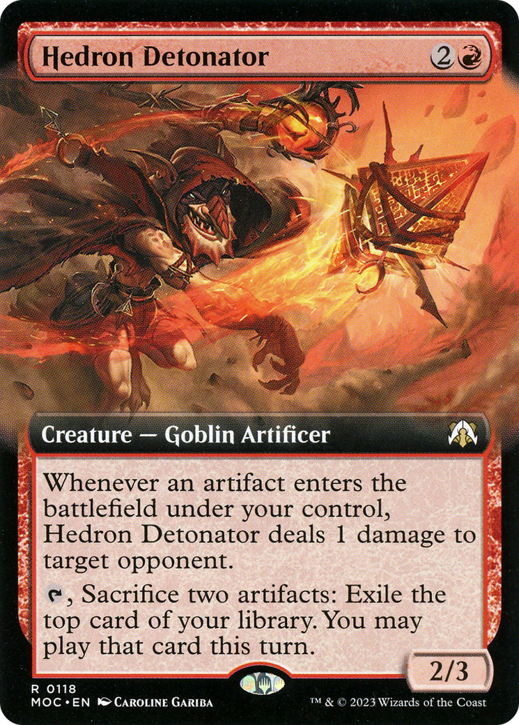 Hedron Detonator (MOC-118) - March of the Machine Commander: (Extended Art) Foil | Grognard Games