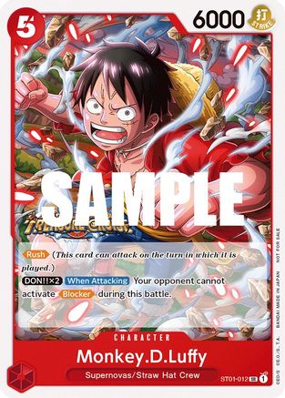 Monkey.D.Luffy (Tournament Pack Vol. 5) (ST01-012) - One Piece Promotion Cards | Grognard Games