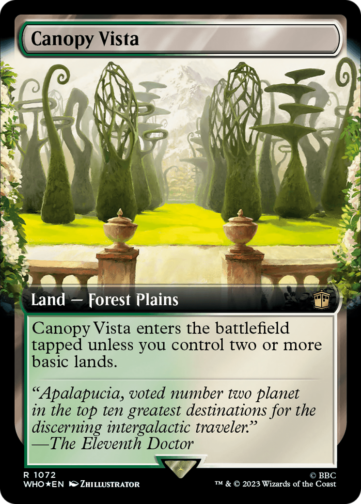 Canopy Vista (Extended Art) (Surge Foil) [Doctor Who] | Grognard Games
