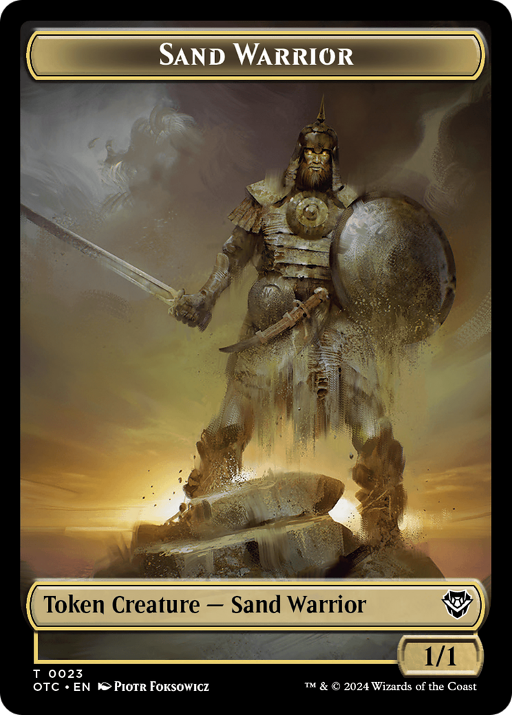 Plant // Sand Warrior Double-Sided Token [Outlaws of Thunder Junction Commander Tokens] | Grognard Games