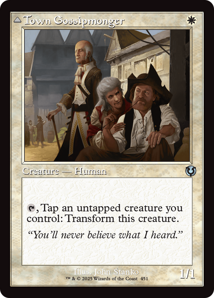 Town Gossipmonger // Incited Rabble (Retro Frame) [Innistrad Remastered] | Grognard Games