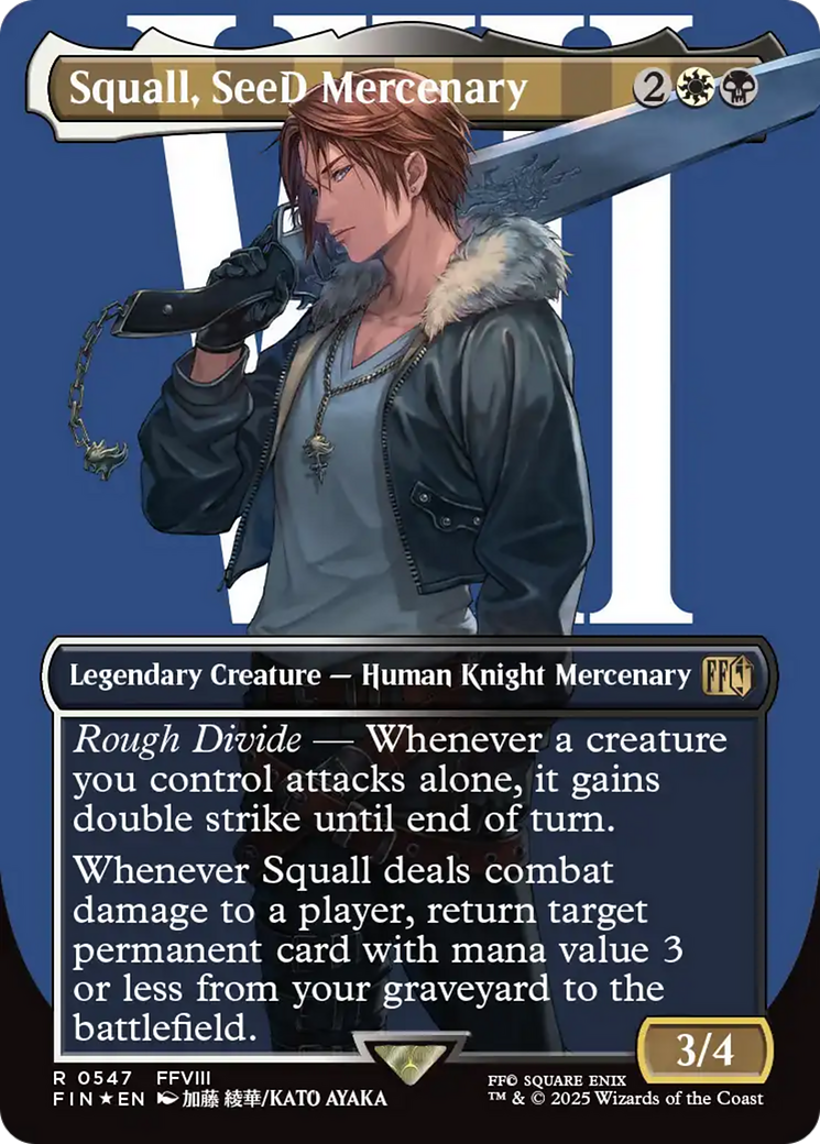 Squall, SeeD Mercenary (Borderless) (Surge Foil) [FINAL FANTASY] | Grognard Games