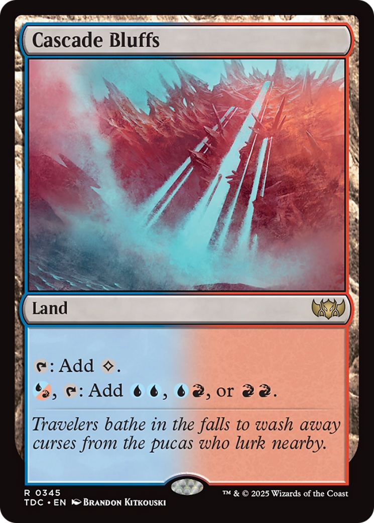 Cascade Bluffs [Tarkir: Dragonstorm Commander] | Grognard Games