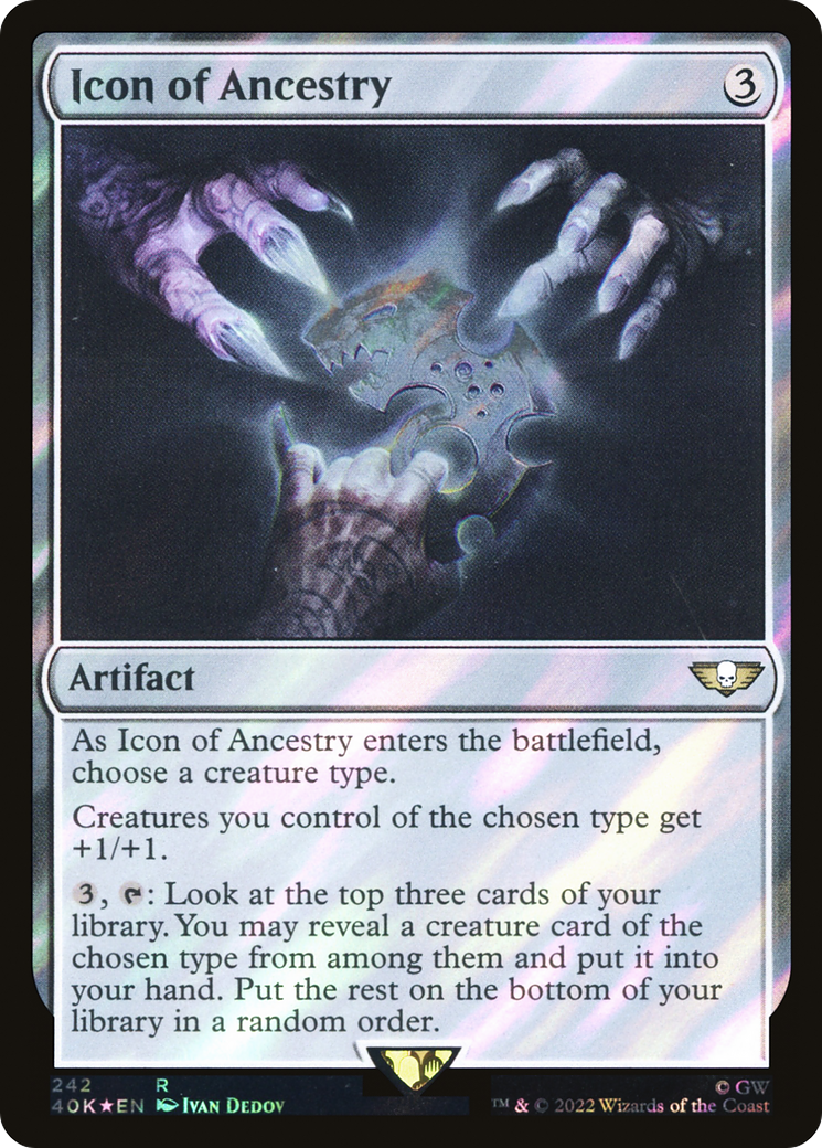Icon of Ancestry (Surge Foil) [Universes Beyond: Warhammer 40,000] | Grognard Games