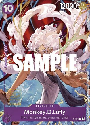 Monkey.D.Luffy (041) (1st Anniversary Tournament) (P-041) - One Piece Promotion Cards Foil | Grognard Games