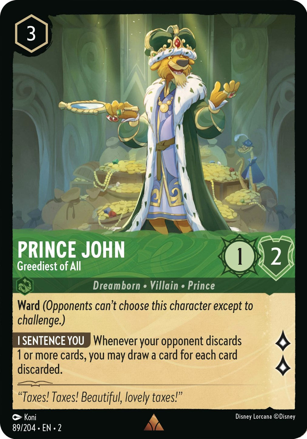 Prince John - Greediest of All (89/204) [Rise of the Floodborn] | Grognard Games