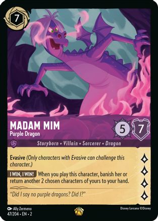 Madam Mim - Purple Dragon (47/204) [Rise of the Floodborn] | Grognard Games