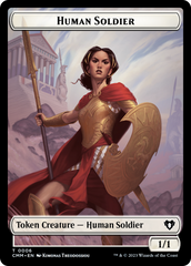 Human Soldier // Elemental (0025) Double-Sided Token [Commander Masters Tokens] | Grognard Games