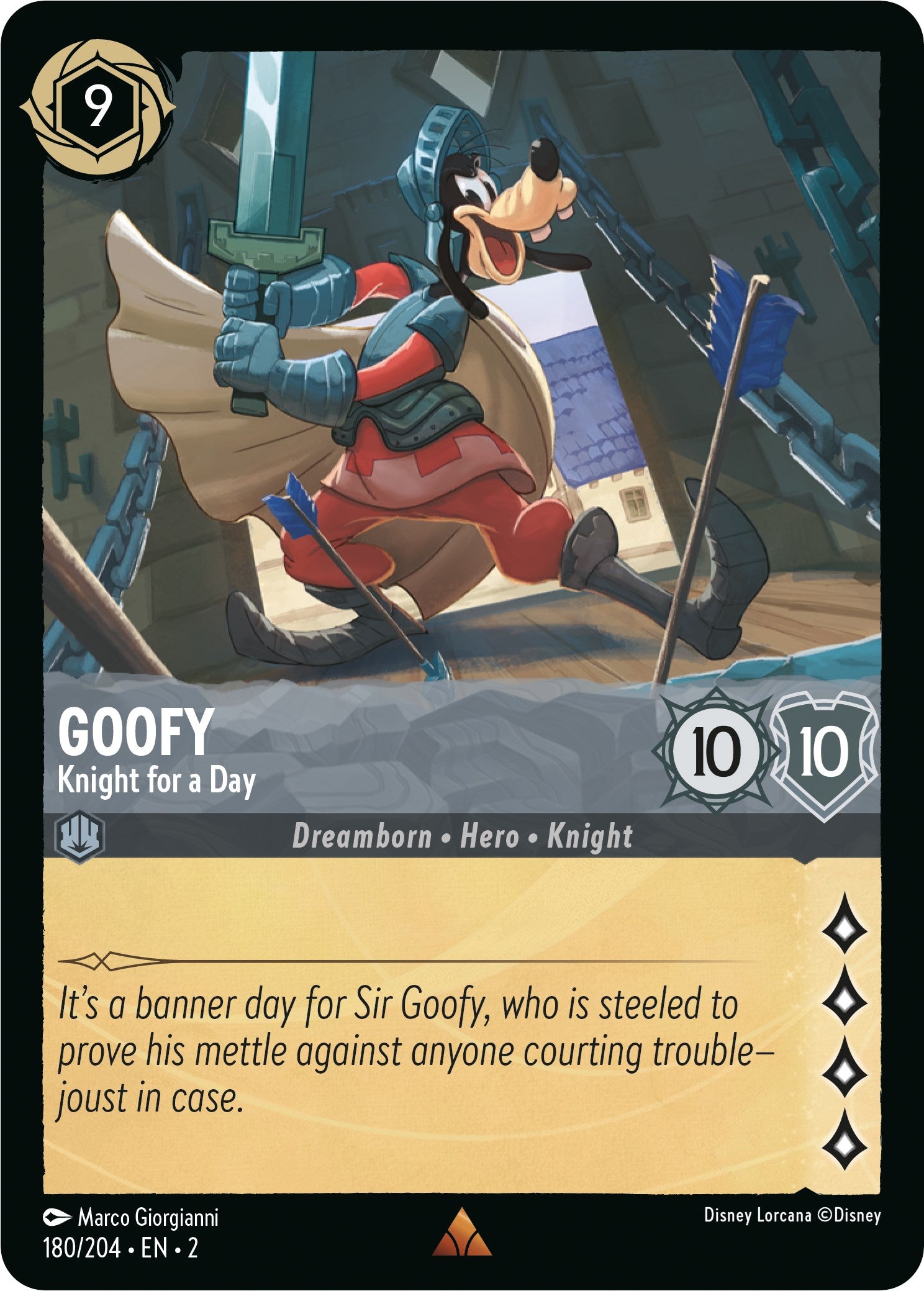 Goofy - Knight for a Day (180/204) [Rise of the Floodborn] | Grognard Games