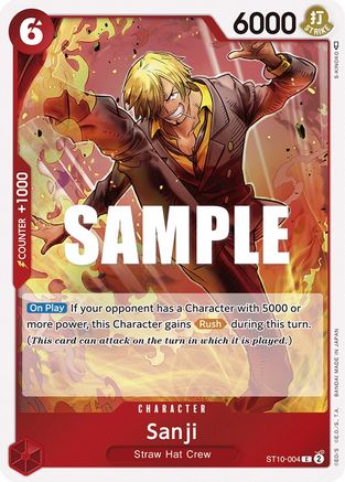 Sanji (ST10-004) - Ultra Deck: The Three Captains Foil | Grognard Games