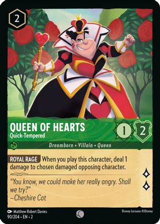 Queen of Hearts - Quick-Tempered (90/204) [Rise of the Floodborn] | Grognard Games
