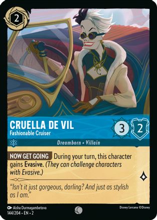 Cruella De Vil - Fashionable Cruiser (144/204) [Rise of the Floodborn] | Grognard Games