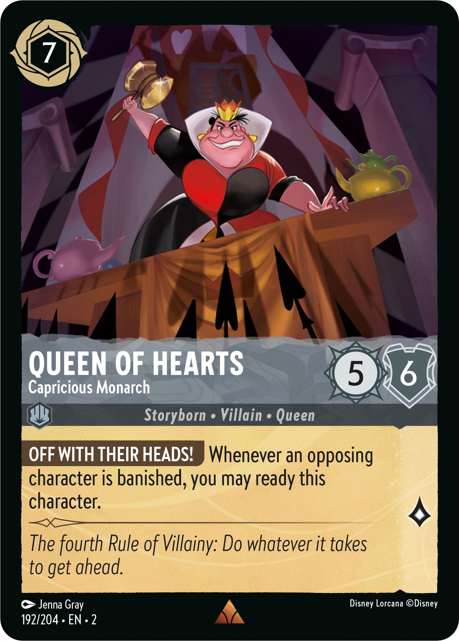 Queen of Hearts - Capricious Monarch (192/204) [Rise of the Floodborn] | Grognard Games