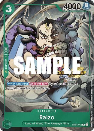 Raizo (CS 2023 Event Pack) (OP01-052) - One Piece Promotion Cards Foil | Grognard Games