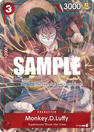 Monkey.D.Luffy (006) (CS 2023 Celebration Pack) (P-006) - One Piece Promotion Cards Foil | Grognard Games
