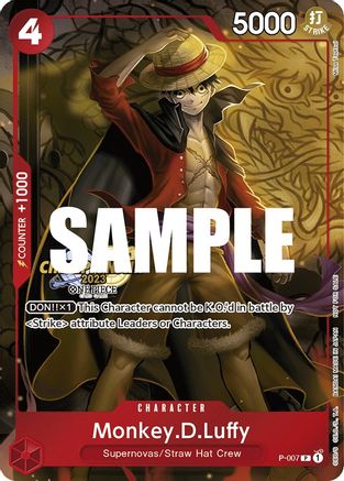 Monkey.D.Luffy (007) (CS 2023 Celebration Pack) (P-007) - One Piece Promotion Cards Foil | Grognard Games