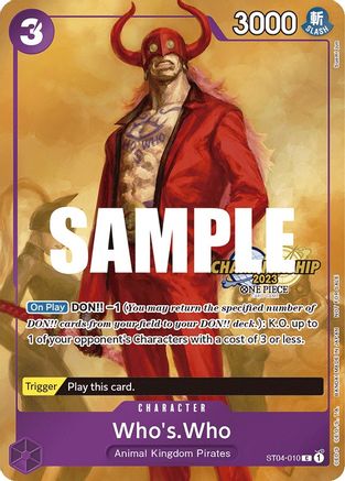 Who's.Who (CS 2023 Celebration Pack) (ST04-010) - One Piece Promotion Cards Foil | Grognard Games