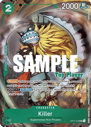 Killer (CS 2023 Top Players Pack) (OP01-039) - One Piece Promotion Cards Foil | Grognard Games