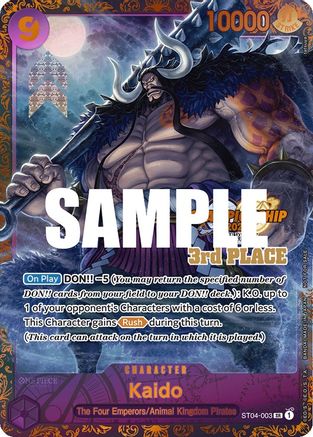 Kaido (CS 2023 Trophy Card) [3rd Place] (ST04-003) - One Piece Promotion Cards Foil | Grognard Games