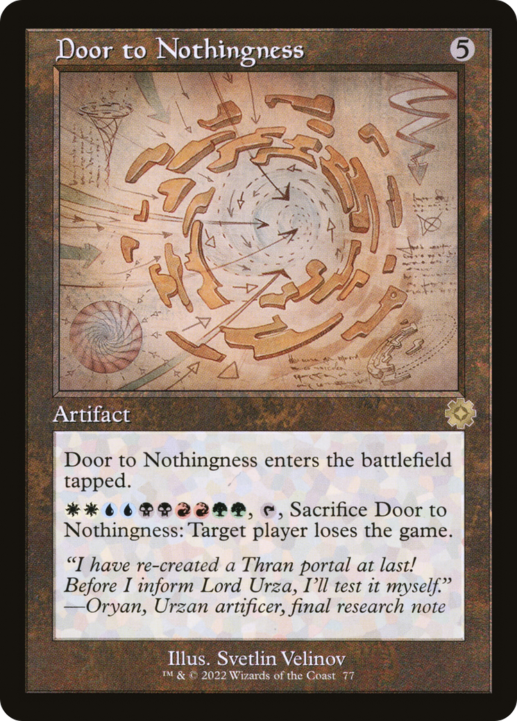 Door to Nothingness (Retro Schematic) [The Brothers' War Retro Artifacts] | Grognard Games