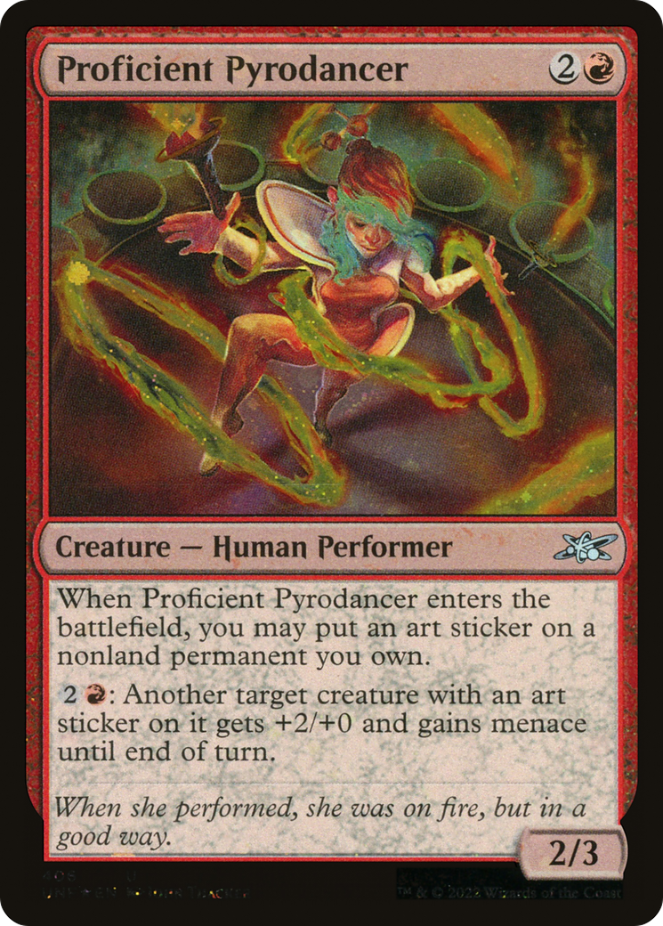 Proficient Pyrodancer (Galaxy Foil) [Unfinity] | Grognard Games