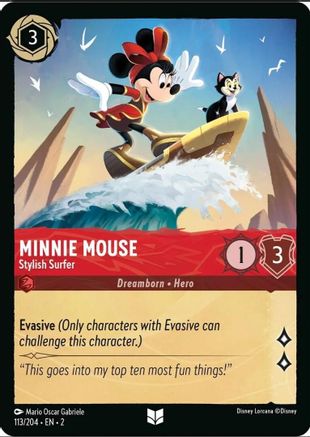 Minnie Mouse - Stylish Surfer (113/204) [Rise of the Floodborn] | Grognard Games