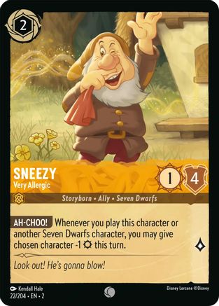 Sneezy - Very Allergic (22/204) [Rise of the Floodborn] | Grognard Games
