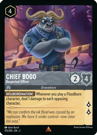 Chief Bogo - Respected Officer (175/204) [Rise of the Floodborn] | Grognard Games
