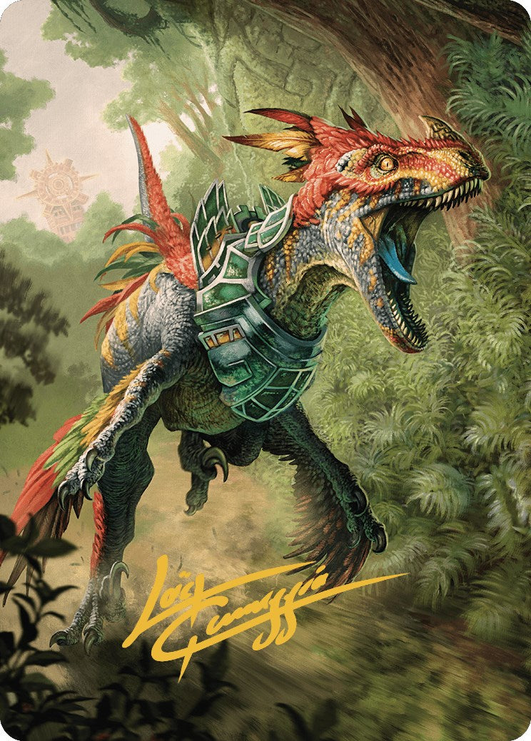 Dinosaur Token Art Card (Gold-Stamped Signature) [The Lost Caverns of Ixalan Art Series] | Grognard Games