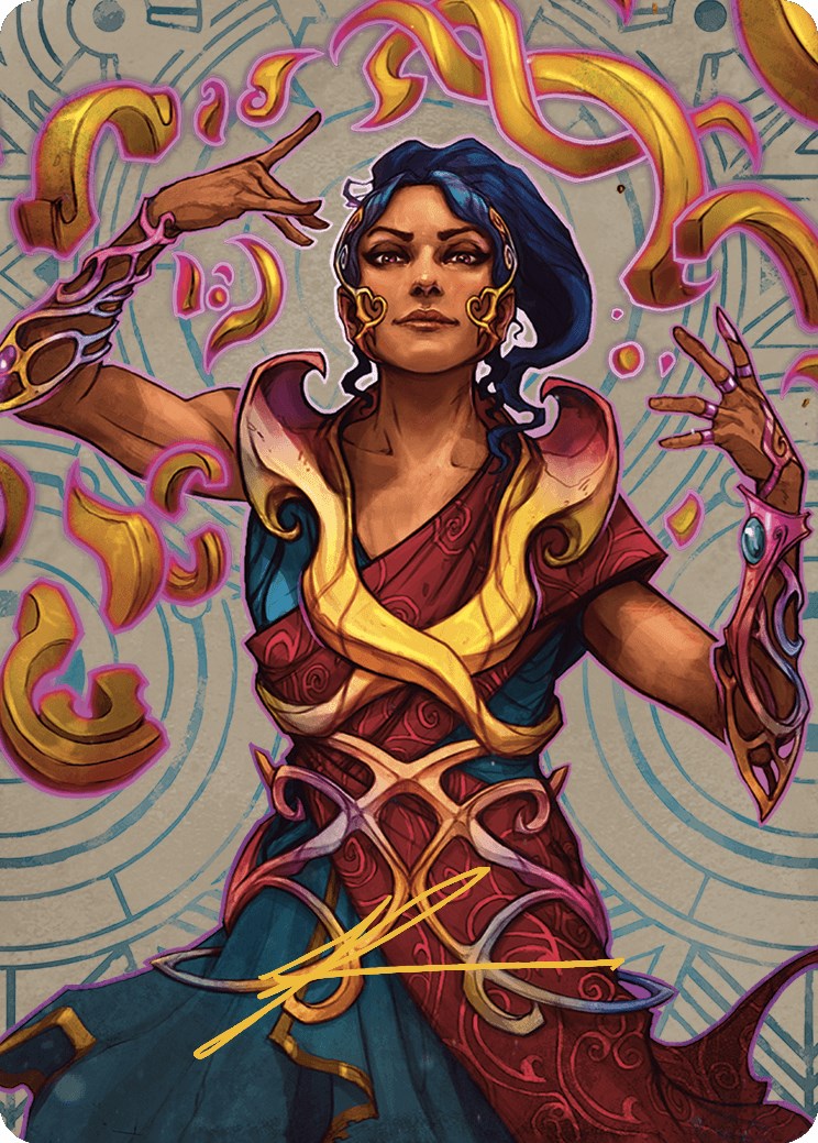 Saheeli, the Sun's Brilliance Art Card (Gold-Stamped Signature) [The Lost Caverns of Ixalan Art Series] | Grognard Games