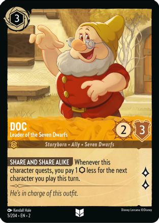 Doc - Leader of the Seven Dwarfs (5/204) [Rise of the Floodborn] | Grognard Games