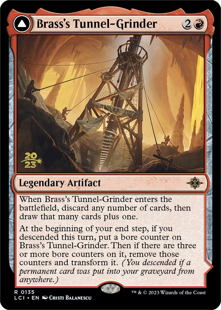 Brass's Tunnel-Grinder // Tecutlan, the Searing Rift [The Lost Caverns of Ixalan Prerelease Cards] | Grognard Games