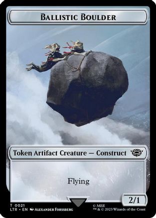 Ballistic Boulder // Food (0022) Double-Sided Token (Surge Foil) (LTR-21 // 22) - The Lord of the Rings: Tales of Middle-earth Foil | Grognard Games