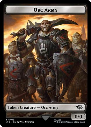 Orc Army (0019) // Food (0024) Double-Sided Token (Surge Foil) (LTR-19 // 24) - The Lord of the Rings: Tales of Middle-earth Foil | Grognard Games