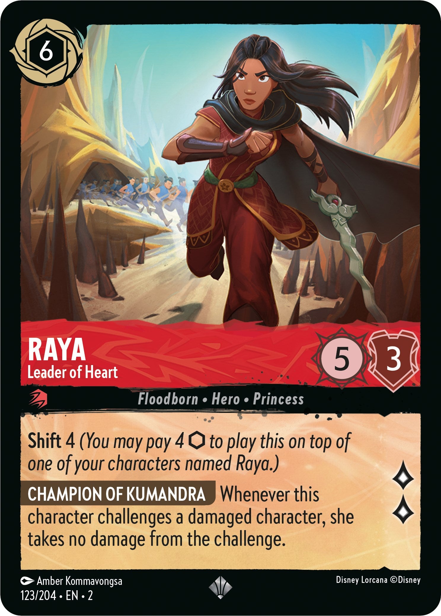 Raya - Leader of Heart (123/204) [Rise of the Floodborn] | Grognard Games