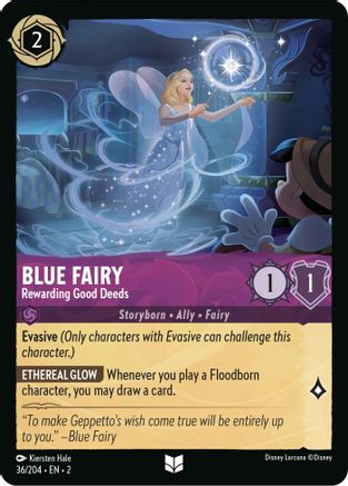 Blue Fairy - Rewarding Good Deeds (36/204) [Rise of the Floodborn] | Grognard Games